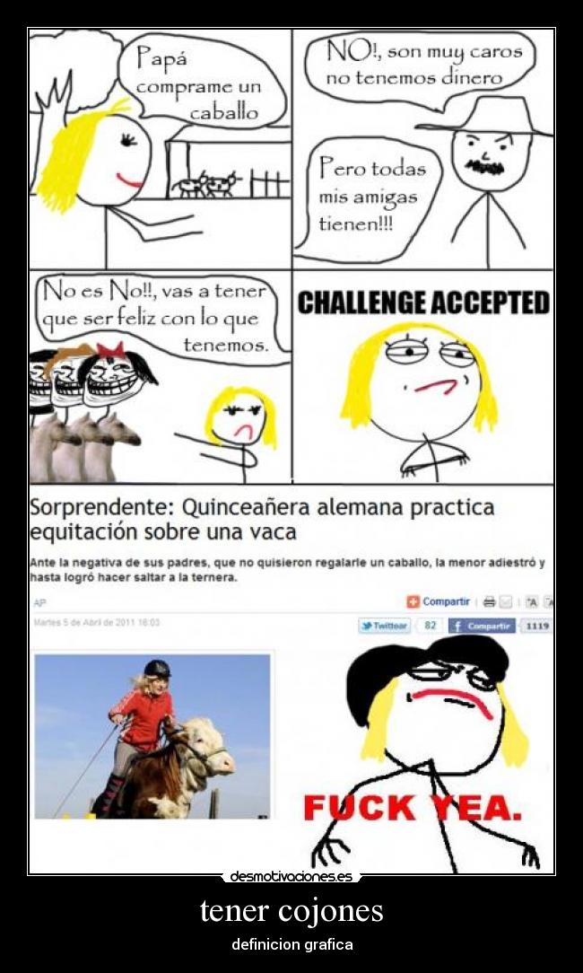 tener cojones - definicion grafica