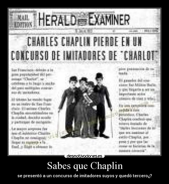 Sabes que Chaplin - 