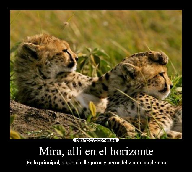 Mira, allí en el horizonte -