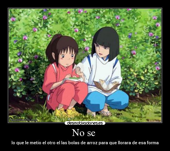 No se - lo que le metio el otro el las bolas de arroz para que llorara de esa forma