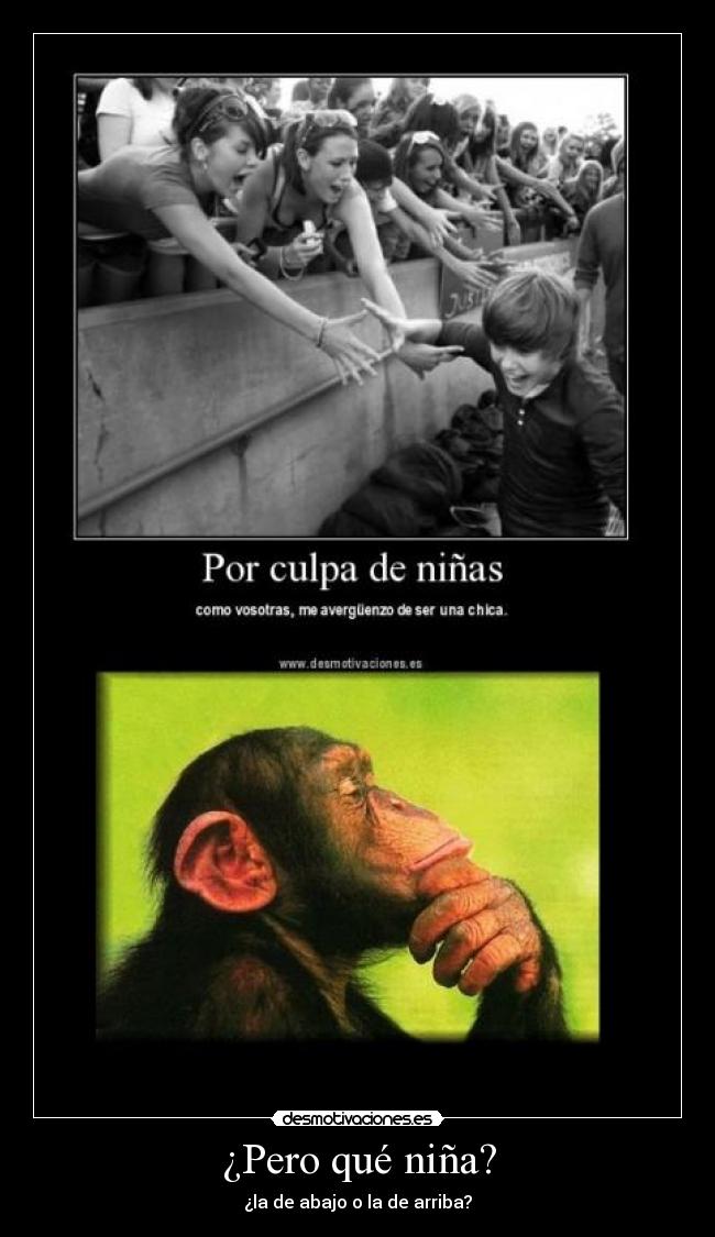 ¿Pero qué niña? - ¿la de abajo o la de arriba?