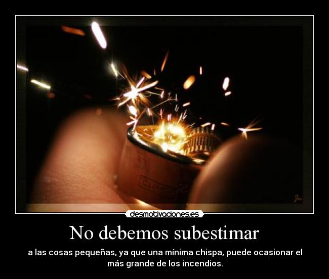 No debemos subestimar - 