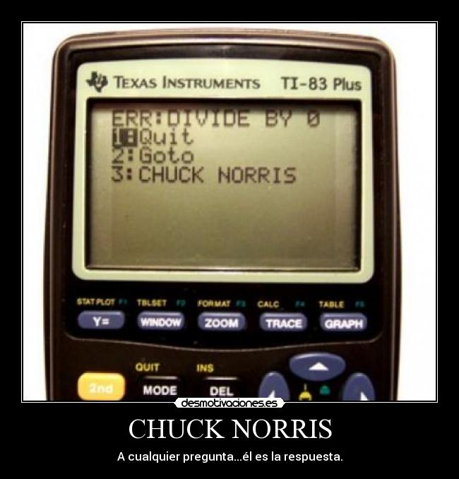 CHUCK NORRIS - A cualquier pregunta...él es la respuesta.