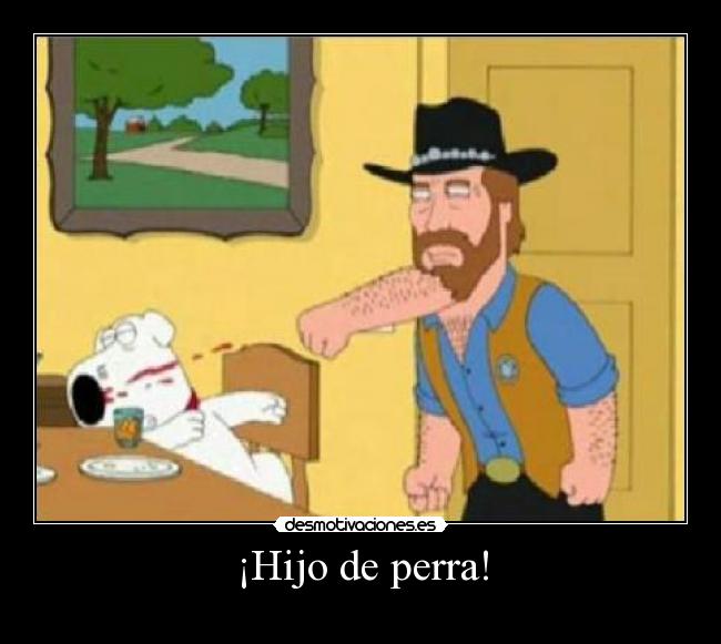 ¡Hijo de perra! -