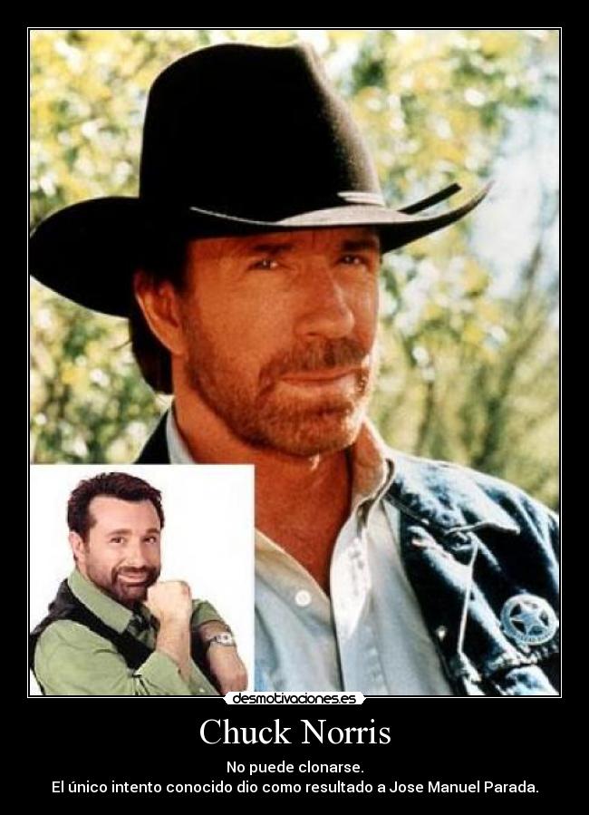 carteles chuck norrisclonarseresultadojose manuel parada desmotivaciones