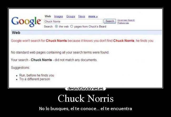 Chuck Norris - No lo busques, el te conoce... el te encuentra