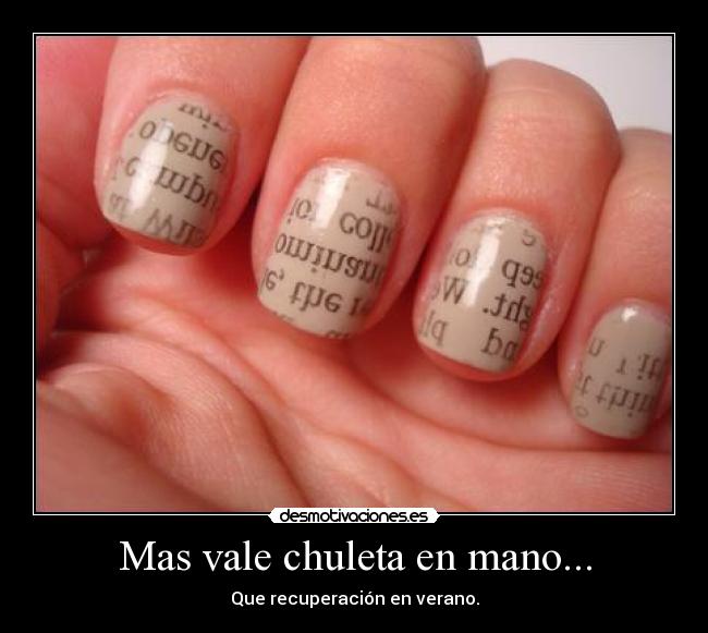 Mas vale chuleta en mano... - Que recuperación en verano.