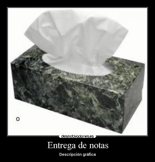 Entrega de notas - Descripción gráfica