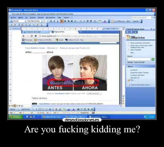 Are you fucking kidding me? -