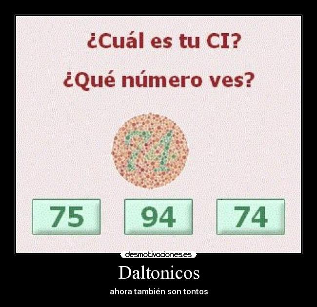 Daltonicos - ahora también son tontos