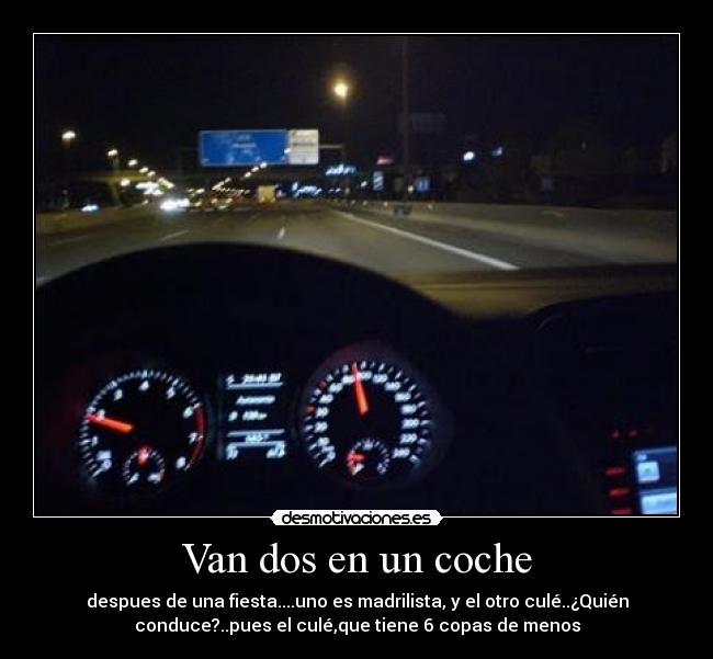 Van dos en un coche -