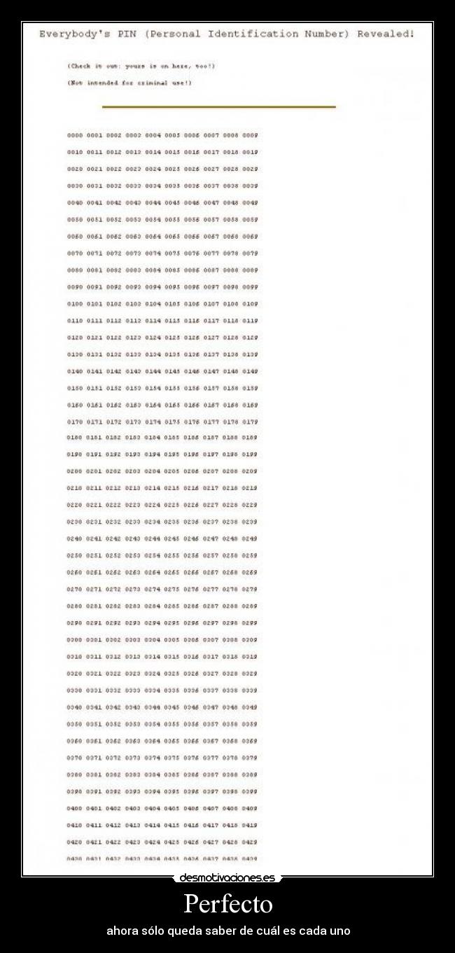 Perfecto - ahora sólo queda saber de cuál es cada uno