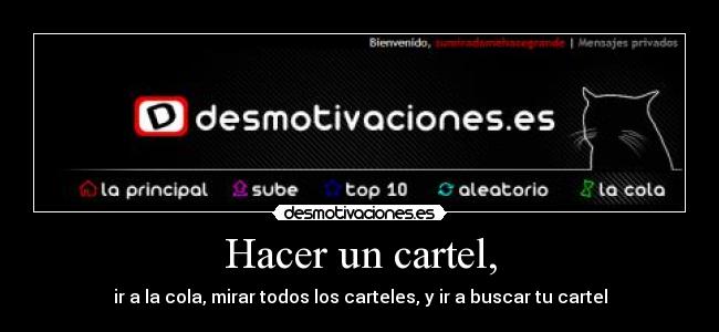 Hacer un cartel, - 