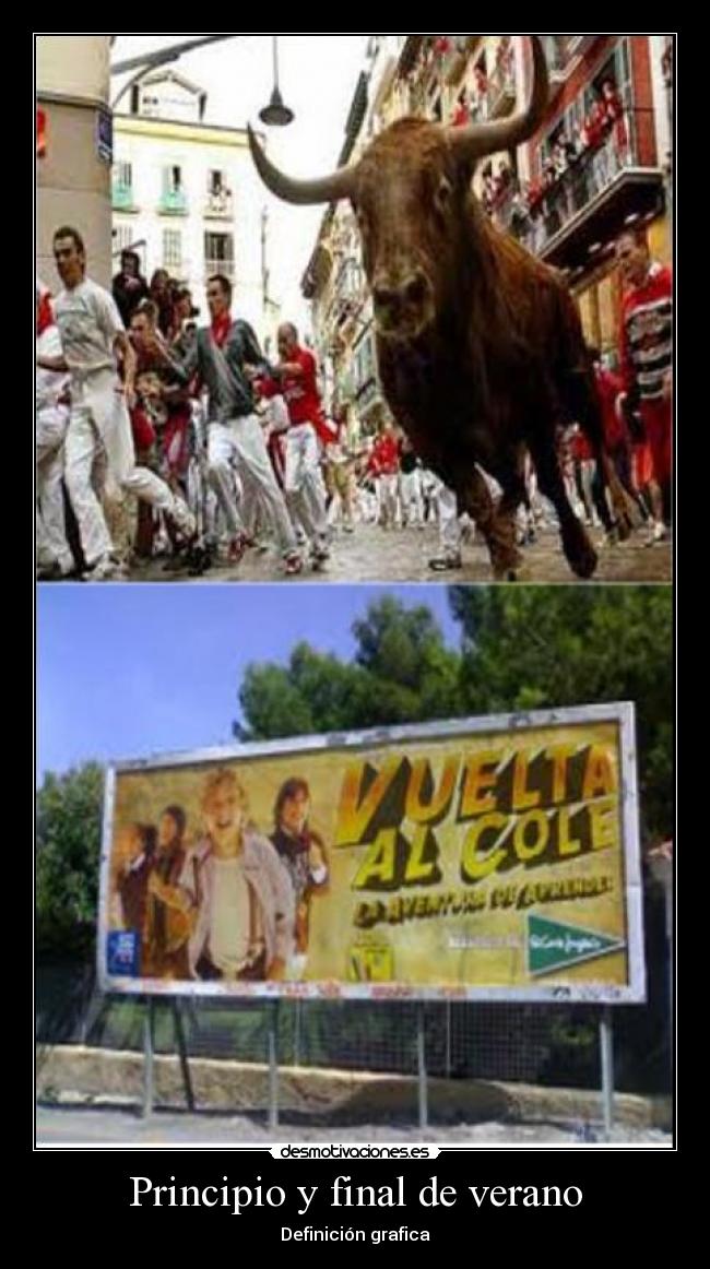 Principio y final de verano - Definición grafica