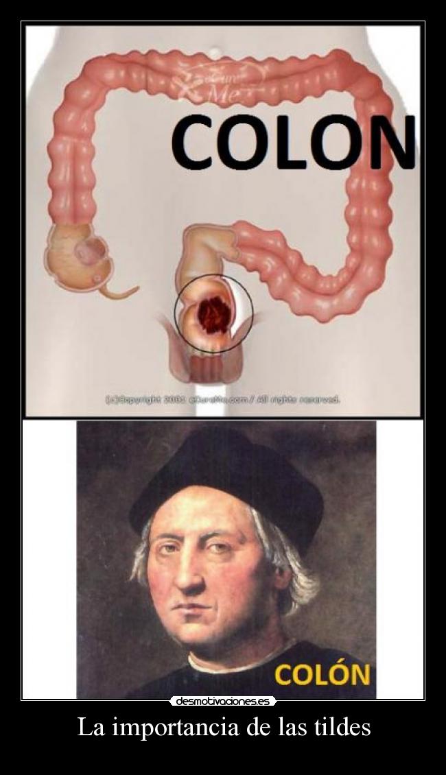 carteles colon colon tildes importancia desmotivaciones