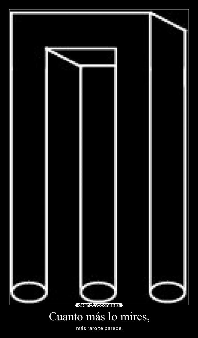 Cuanto más lo mires, - más raro te parece.