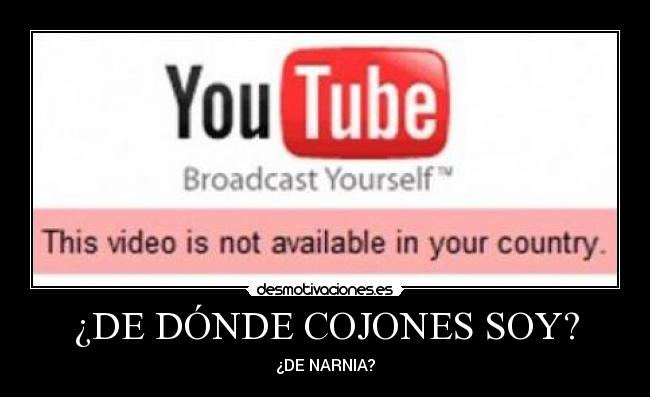 ¿DE DÓNDE COJONES SOY? - ¿DE NARNIA?