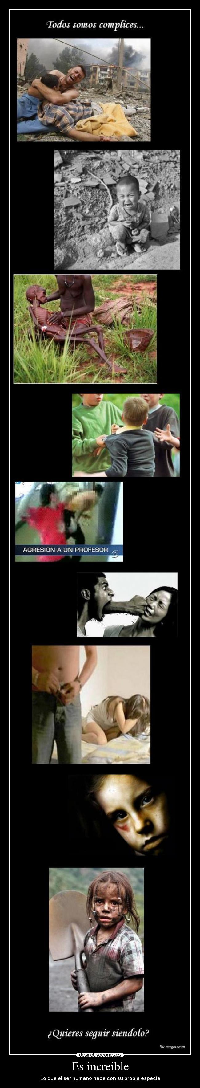 Es increible - Lo que el ser humano hace con su propia especie