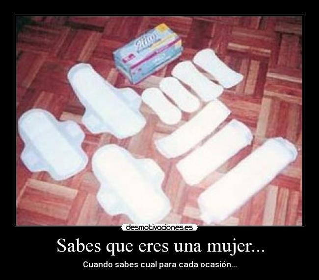 carteles mujer compresas desmotivaciones