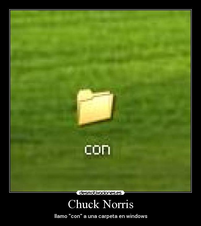 Chuck Norris - llamo con a una carpeta en windows