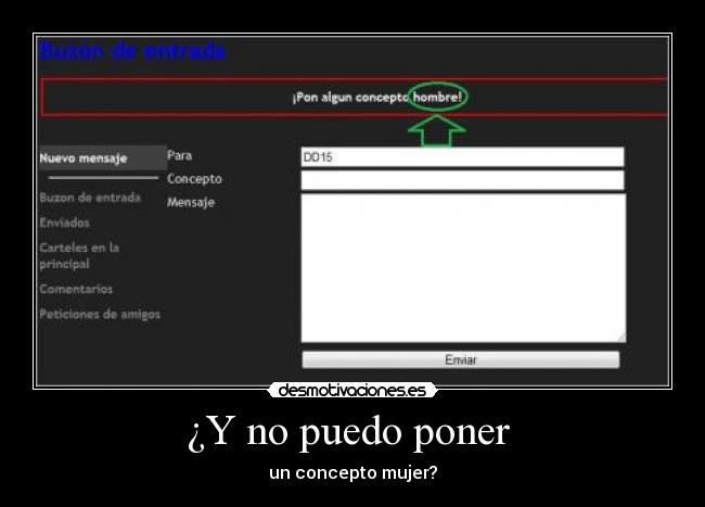 ¿Y no puedo poner - un concepto mujer?