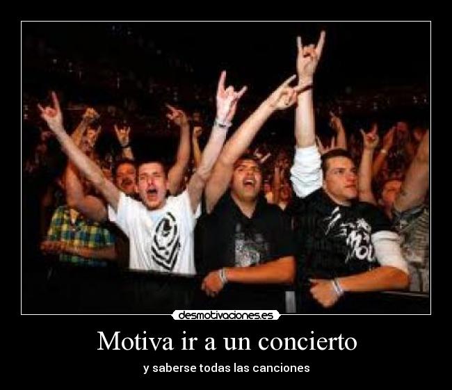 Motiva ir a un concierto -