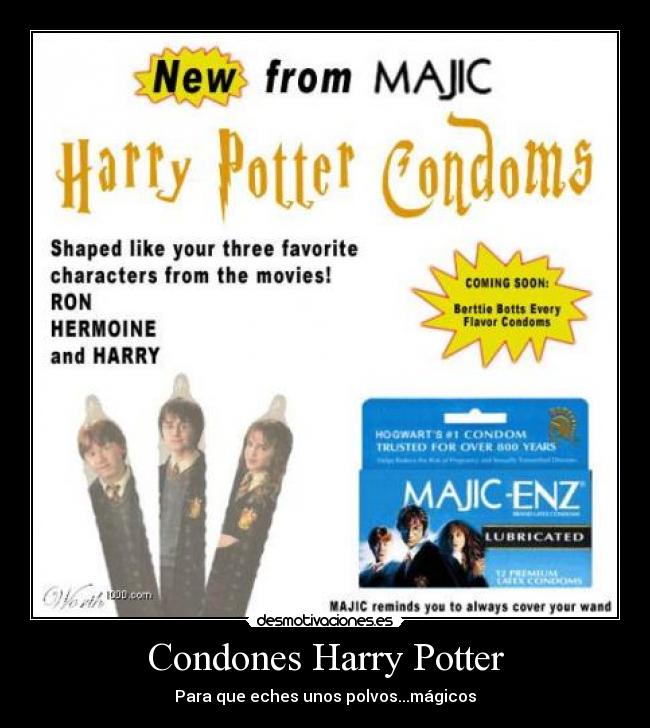 Condones Harry Potter - Para que eches unos polvos...mágicos