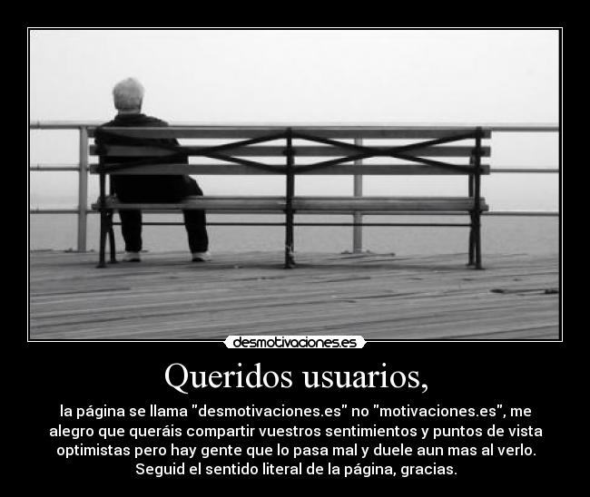 Queridos usuarios, -