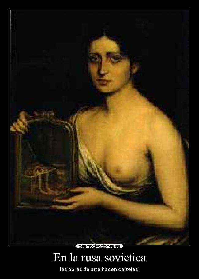 En la rusa sovietica - las obras de arte hacen carteles