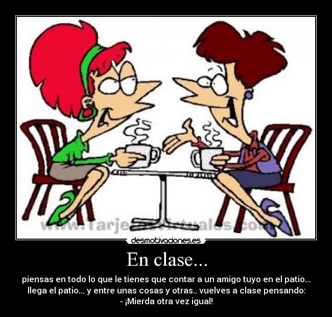 En clase... -
