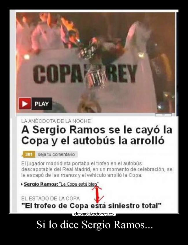 carteles copa real madrid madrid sergio ramos autobus rey desmotivaciones