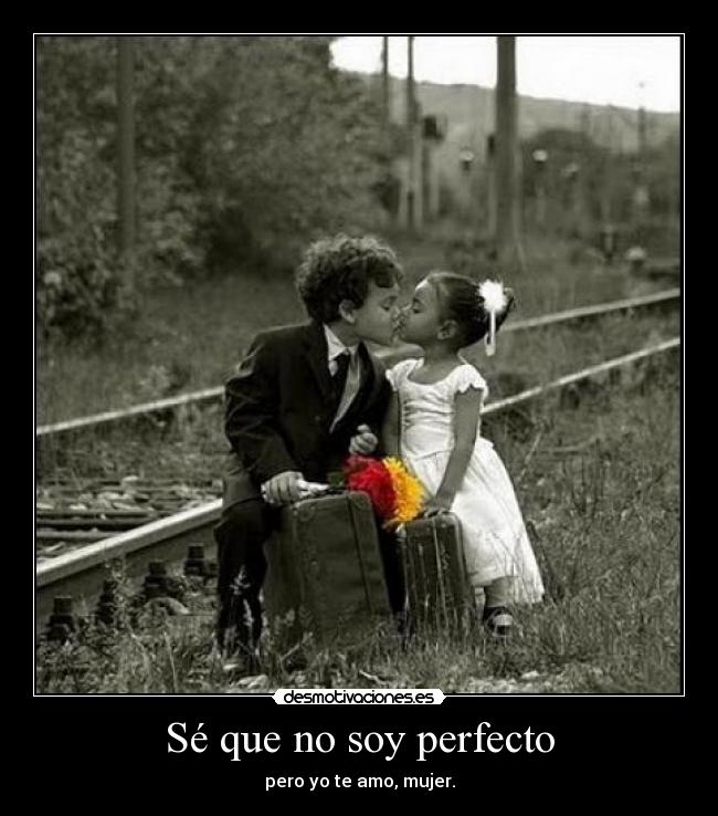 Sé que no soy perfecto -