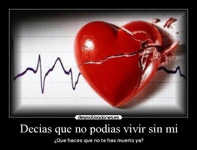 Decias que no podias vivir sin mi - 