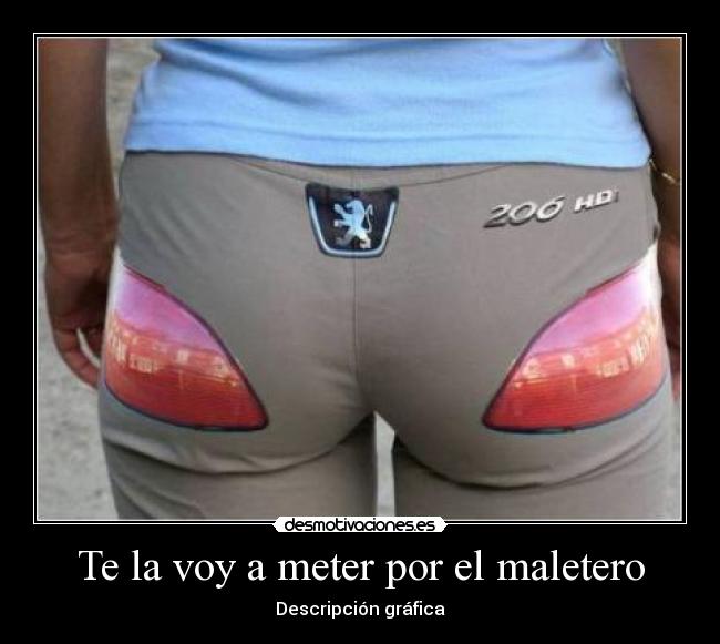 Te la voy a meter por el maletero - Descripción gráfica