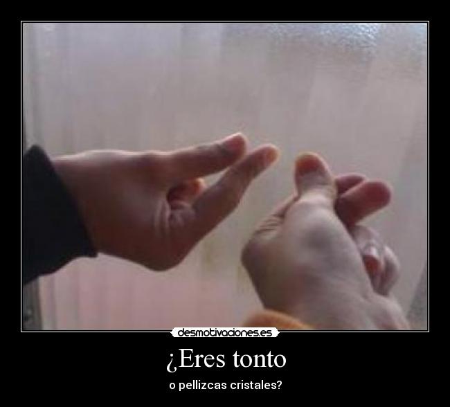 ¿Eres tonto - o pellizcas cristales?