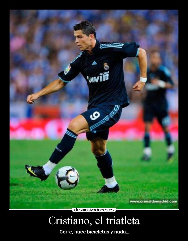 Cristiano, el triatleta - Corre, hace bicicletas y nada...