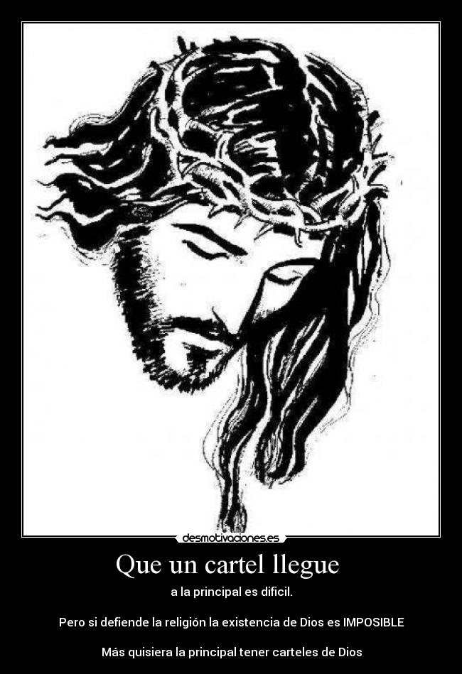 Que un cartel llegue -