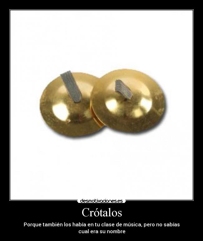 Crótalos - Porque también los había en tu clase de música, pero no sabías cual era su nombre