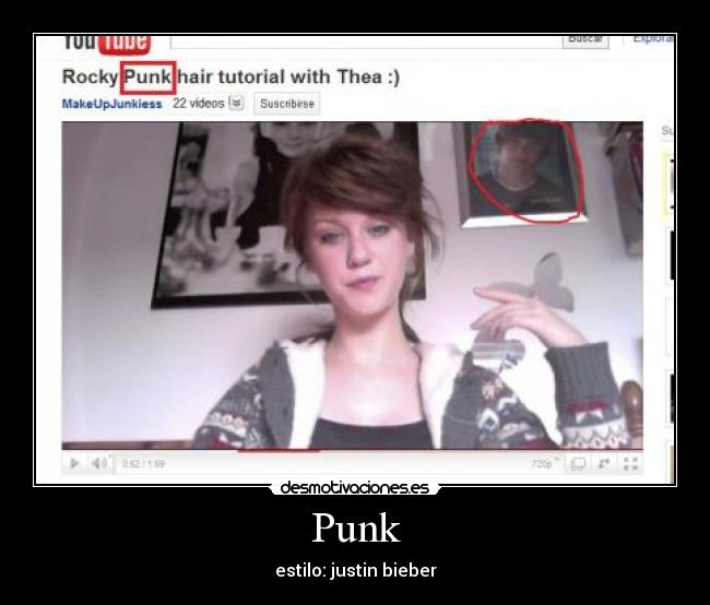 Punk - estilo: justin bieber