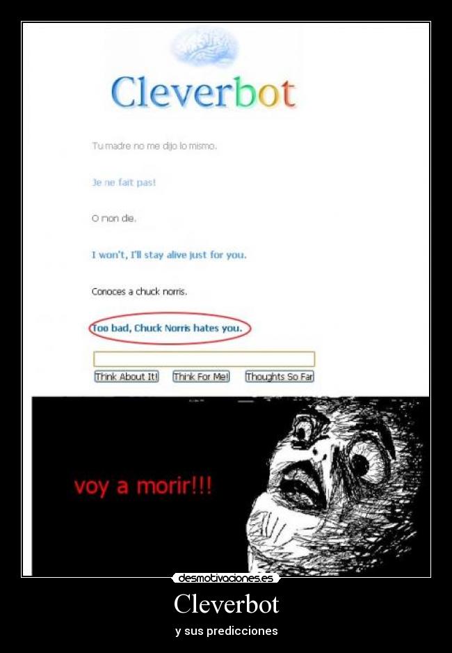 carteles cleverbot desmotivaciones