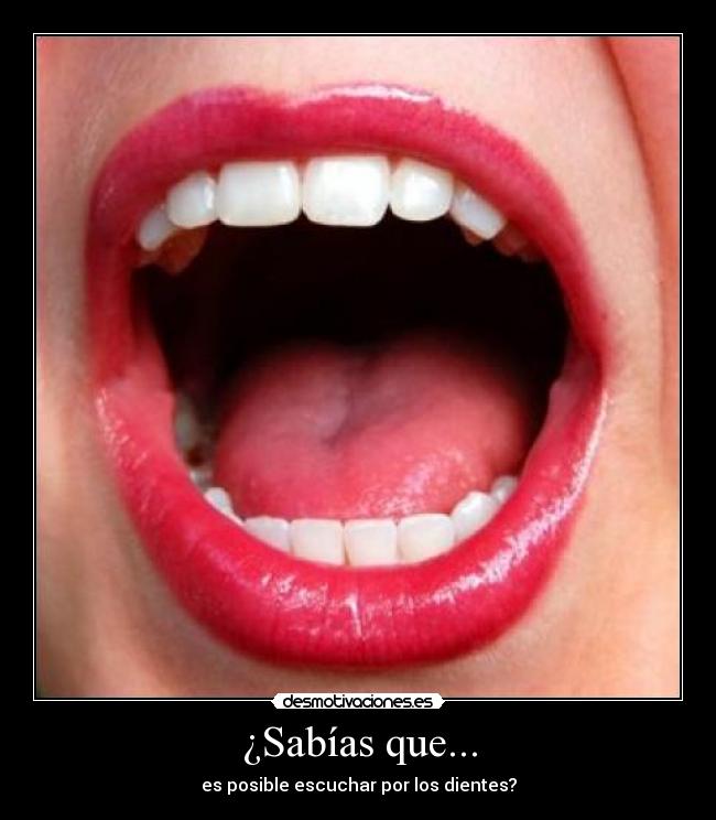 ¿Sabías que... - es posible escuchar por los dientes?