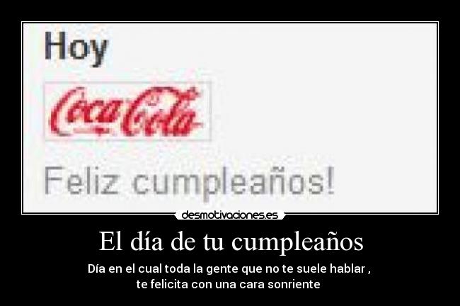 El día de tu cumpleaños -