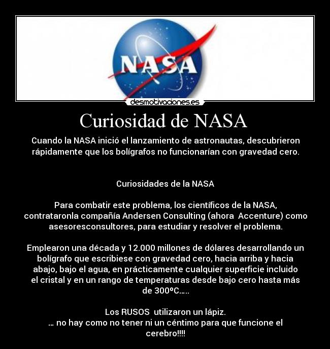 Curiosidad de NASA -