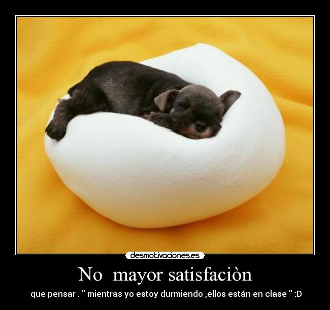 No mayor satisfaciòn -