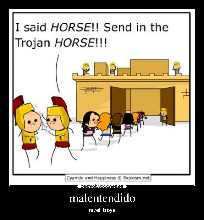 malentendido - nivel: troya