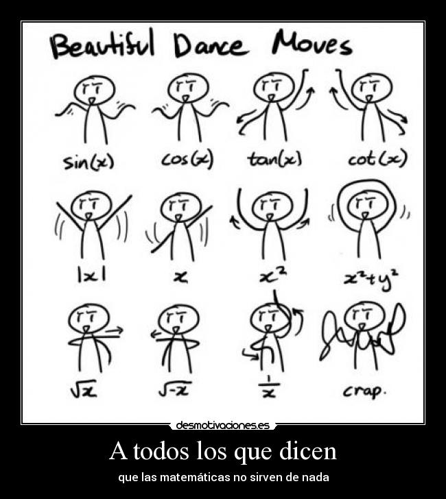 carteles baile ecuaciones graficas desmotivaciones