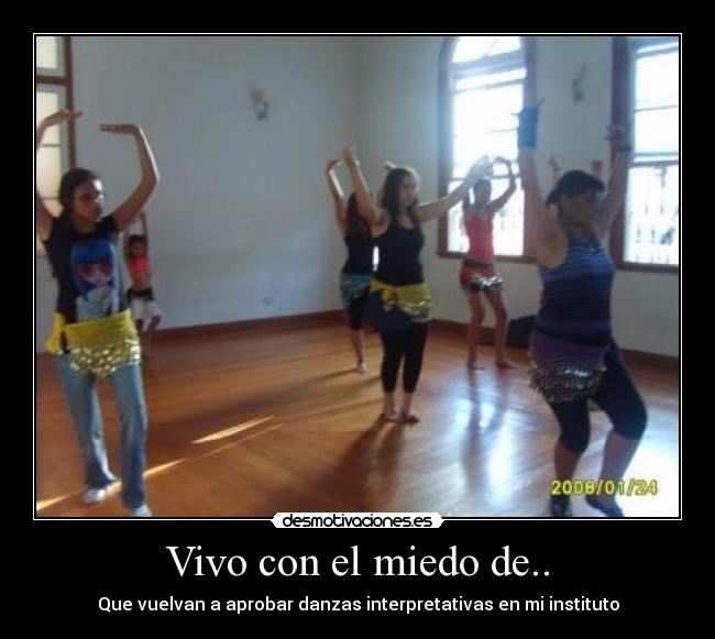 Vivo con el miedo de.. -