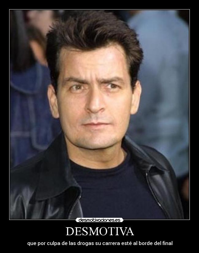 DESMOTIVA - que por culpa de las drogas su carrera esté al borde del final