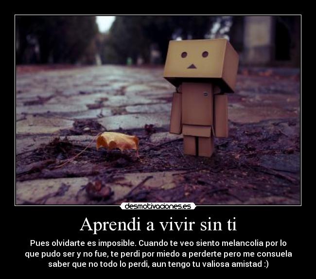 Aprendi a vivir sin ti -