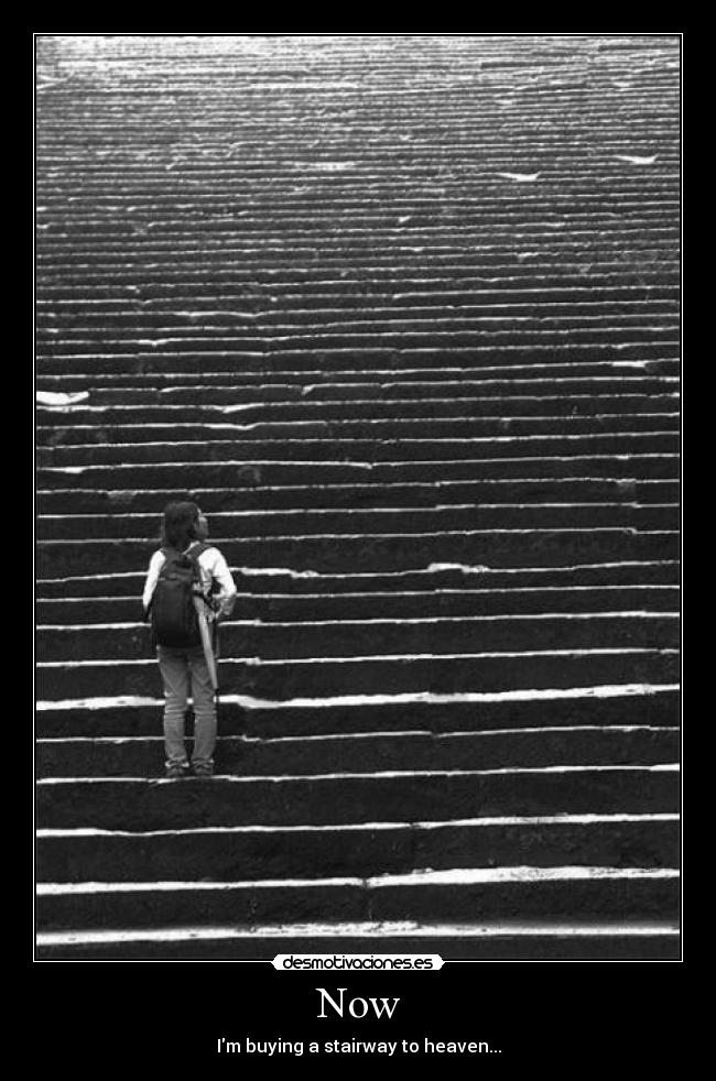 carteles claro porque escalera grande cojones claro seguida viene led zeppelin head desmotivaciones